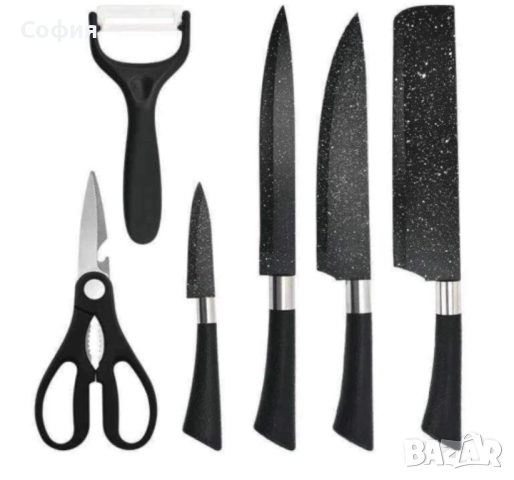 Комплект ножове 6 незаменими кухненски помощници, снимка 6 - Прибори за хранене, готвене и сервиране - 44898103