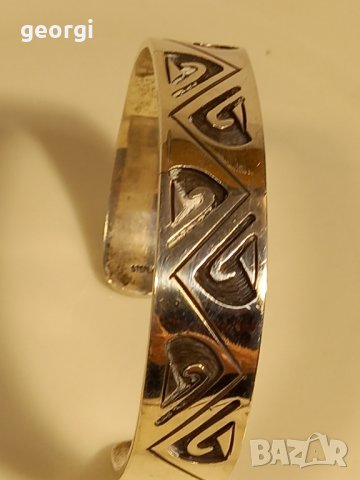 твърда сребърна гривна , снимка 3 - Гривни - 43765187