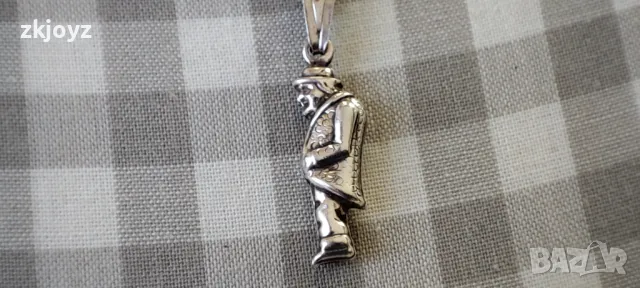 СРЕБЪРНА ВИСУЛКА ЧИЧО СКРУДЖ + ЛАНЕЦ 2.86 гр / проба 925, снимка 3 - Колиета, медальони, синджири - 48655443