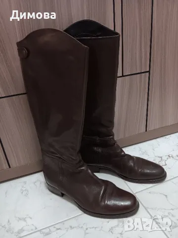 Дамски кожени ботуши от естествена кожа