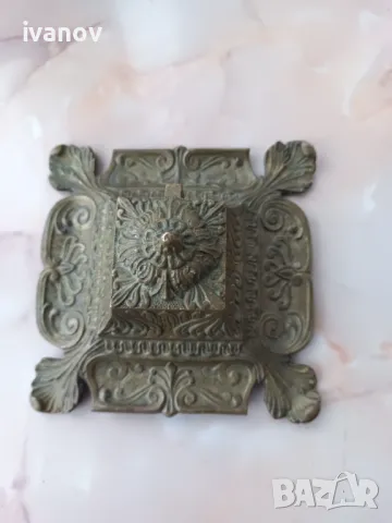 Бронзова френска мастилница, снимка 2 - Антикварни и старинни предмети - 48640822