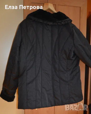 Дамско зимно макси, тъмно кафяво яке от шушляк; 4XL÷5XL, снимка 3 - Якета - 43084126