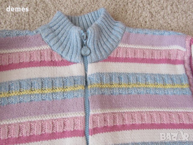 Машинно плетена жилетка за момиче с цип, размер 164, снимка 4 - Детски пуловери и жилетки - 34635980