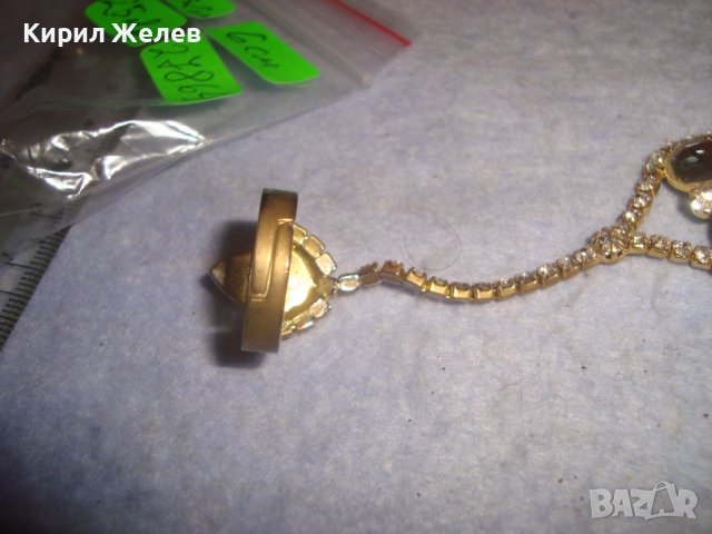 ПОЗЛАТЕН с КРИСТАЛИ ЕТНО-СТИЛ НАКИТ в ИНДО-ПЕРСИЙСКИ СТИЛ ГРЪВНА с ПРЪСТЕН към НЕЯ 27864, снимка 4 - Гривни - 37097513