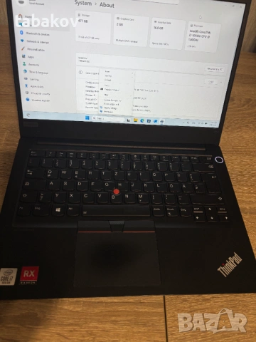 Лаптоп Lenovo ThinkPad i7-10510U/512SSD/16RAM/Win11, снимка 3 - Лаптопи за работа - 53037388
