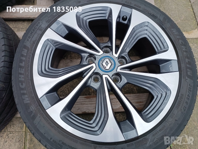 Лети джанти 17ки 5х114.3 Renault + летни гуми Michelin, снимка 6 - Гуми и джанти - 52816824