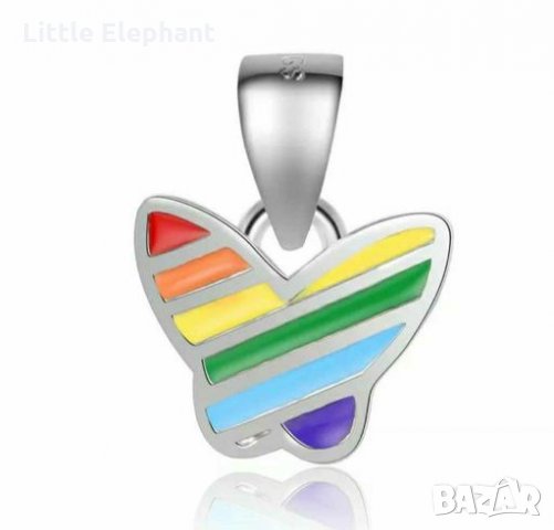 Сребърна пеперудка за ланче/нова, снимка 1