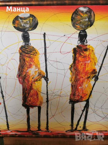 Африканска картина, снимка 7 - Картини - 33084596