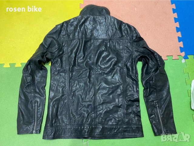 ''SuperDry Leather Ryan Bomber Jacket''оригинално мъжко кожени яке S-М размер, снимка 5 - Якета - 38509841