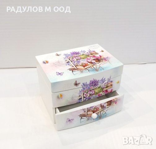 Музикална кутия за бижута "Цветя" /94848/, снимка 2 - Подаръци за жени - 43313634