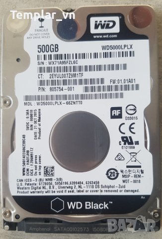 Hitachi Travelstar 500 GB 2.5 SATA HDD // Western Digital WD  BLACK  500 GB 2.5 SATA, снимка 3 - Твърди дискове - 40389133