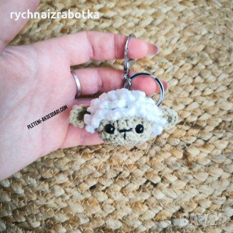 Ключодържател плетено агънце/овчица, снимка 5 - Други - 42569386