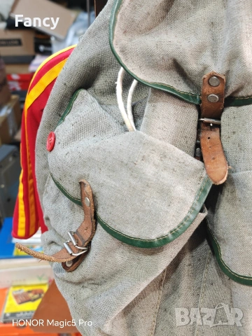 Стара брезентова раница , снимка 4 - Раници - 53526165