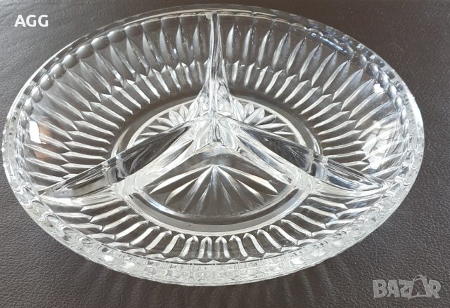 Винтидж ордьовърни чинии от оловен кристал, снимка 3 - Чинии - 40755404