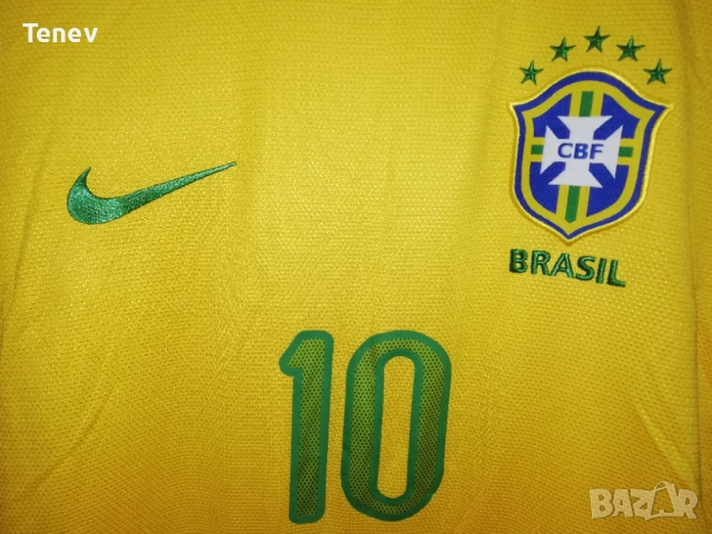 Brazil Ronaldinho 2012 2013 Home Nike Football Роналдиньо Бразилия оригинална тениска фланелка , снимка 5 - Тениски - 52940157