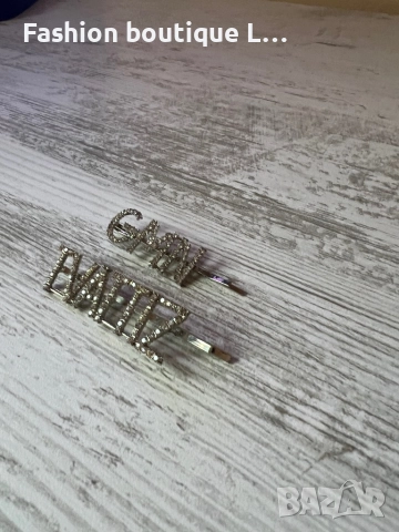 Комплект от 2 броя сребърни фиби за косата с блестящи камъчета ❤️, снимка 3 - Аксесоари за коса - 52333246
