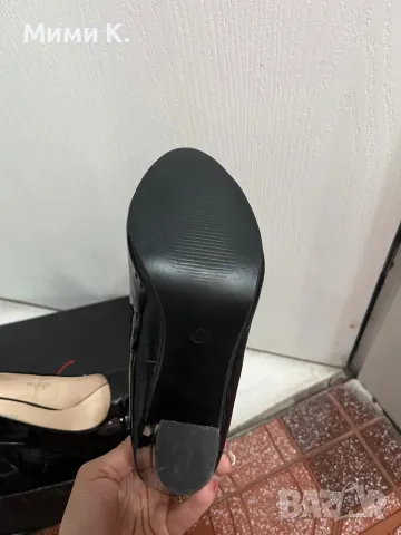 Дамски лачени обувки на ток, снимка 4 - Дамски елегантни обувки - 48968852