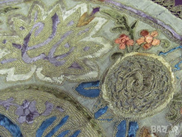 19 век Ислям Отоман Пошивка Сърма и Тугра, снимка 5 - Антикварни и старинни предмети - 36590256