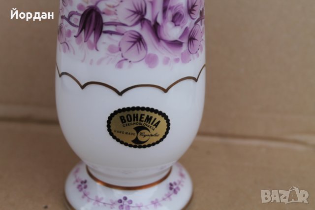 Ваза Бохемия, снимка 6 - Антикварни и старинни предмети - 40790603