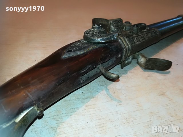 стара пушка антика-метал/дърво 102см 0406210831, снимка 4 - Антикварни и старинни предмети - 33100028