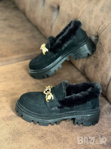мокасини с пух, снимка 3 - Дамски ежедневни обувки - 51426840