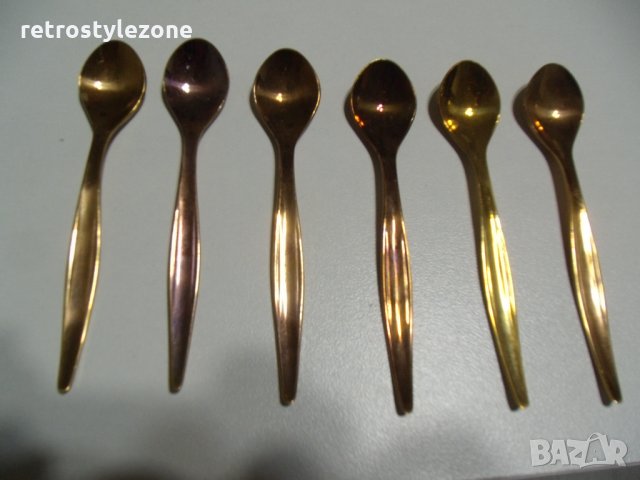 № 5389 комплект 6 броя стари малки лъжички   - с кутийка, снимка 3 - Други ценни предмети - 33187375