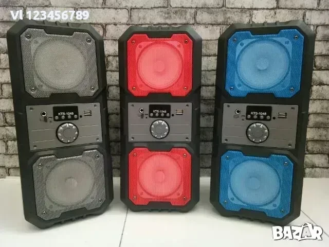 2х4" ДВОЙНА Караоке активна тонколона KTS 1048, снимка 4 - Bluetooth тонколони - 50729652
