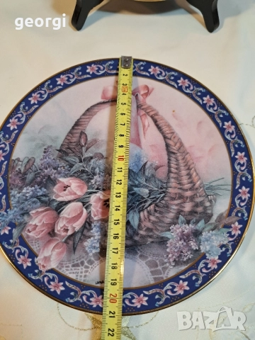 декоративни порцеланови чинии с цветя Lena Liu's 27/4, снимка 12 - Декорация за дома - 51706453