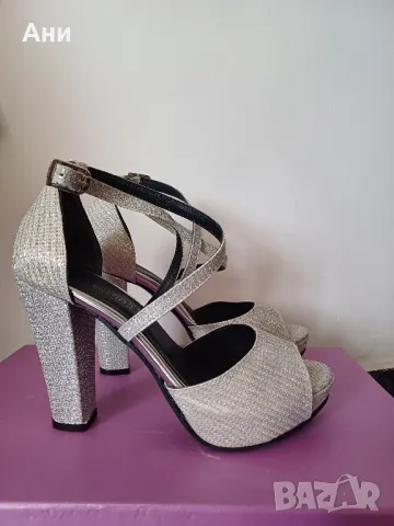 Сребърни официални обувки