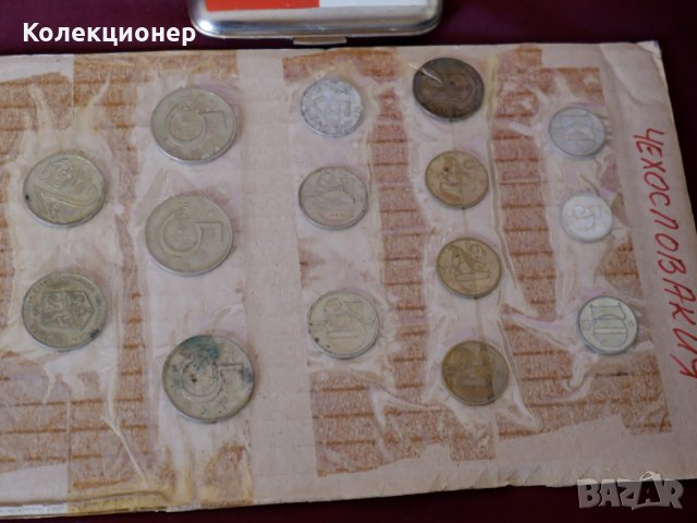 Монети и табакера от Чехословакия