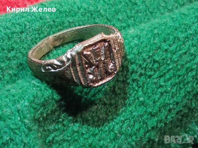 САЧАНЕН ВЪЗРОЖДЕНСКИ ПРЪСТЕН с БУКВА Ж СТАРИННА МАЙСТОРСКА ИЗРАБОТКА 66741, снимка 8 - Антикварни и старинни предмети - 30496752