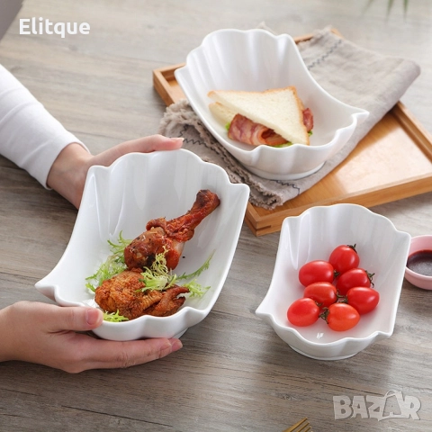 Стилна бяла купа от Аркопал , 23 х 13,5 см, снимка 5 - Чинии - 52898025