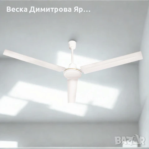 Метален таванен вентилатор Muhler MCD-54056 – 142 см (56"), 60W, с регулатор на стена, снимка 5 - Вентилатори - 50497464