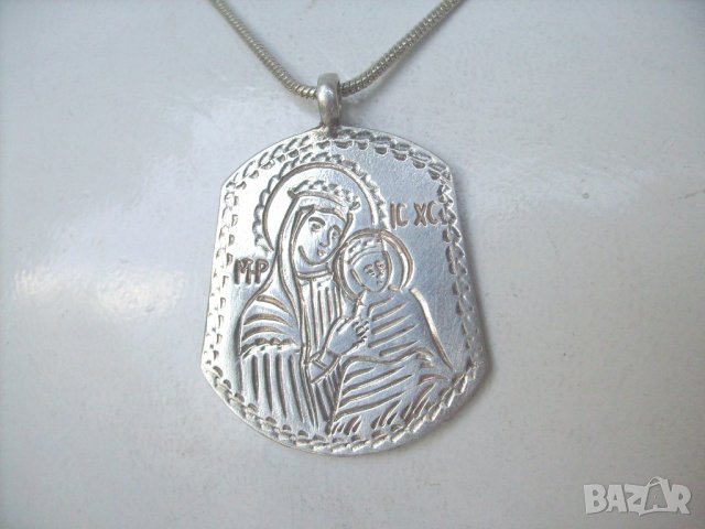Прекрасен Сребърен Старинен Медальон-ПАНАГИЯ