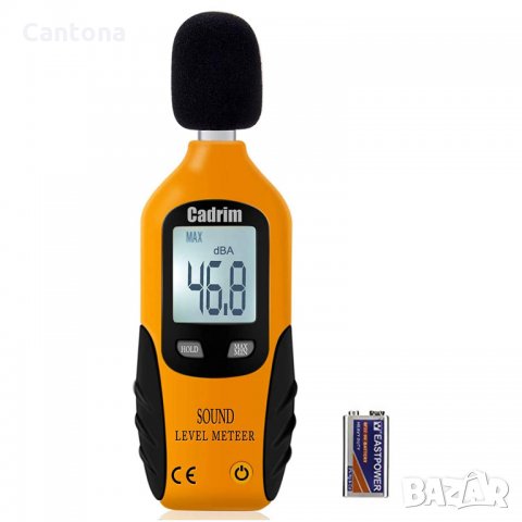 Уред за измерване нивото на звука, самокалибриращ се шумомер с LCD дисплей, обхват на измерване 40-1