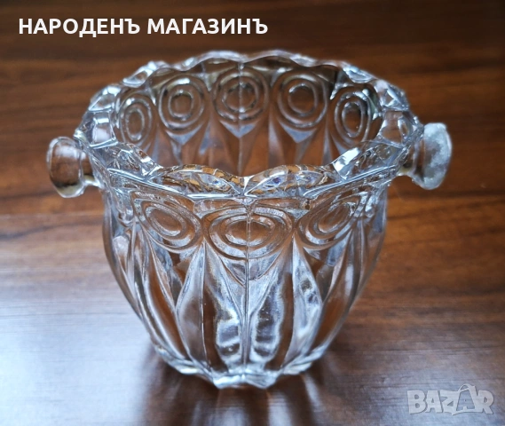 НОВА кристална ледарка кристал съд за лед Българско соц производство, снимка 9 - Други ценни предмети - 53512144
