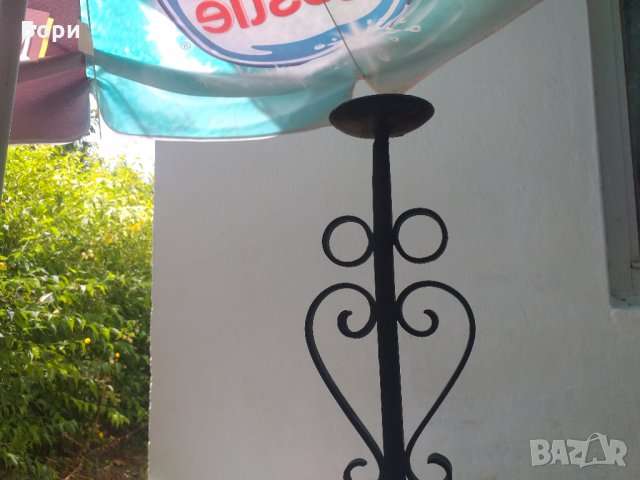 Голям свещник ковано желязо, снимка 3 - Други - 33636640