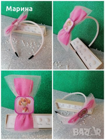 Красиви празнични диадеми със Скай в нежно розово! Ново! , снимка 2 - Шноли, диадеми, ленти - 32582967