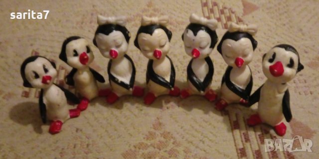 Лот от 7 броя стари фигурки на пингвини тип киндер за 25 лв. общо, снимка 2 - Колекции - 21969623