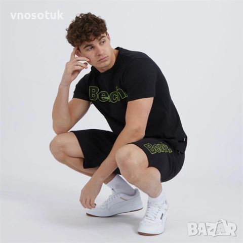 Мъжка тениска и шорти Bench Gowsen, черни-номер XL, снимка 4 - Спортни дрехи, екипи - 53284497