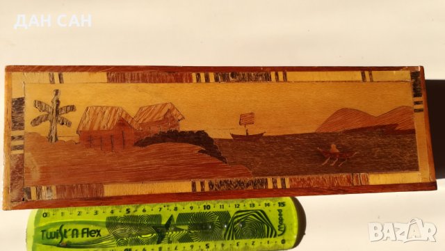 ретро кутия интарзия мозайка за бижута, снимка 2 - Антикварни и старинни предмети - 27711828