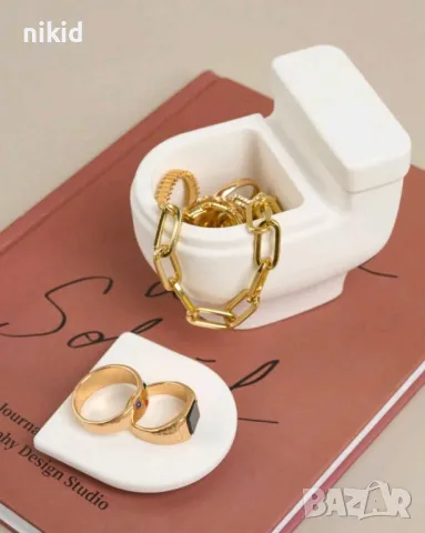 3D Тоалетна чиния силиконов молд форма смола гипс кашпа кутия декор саксия, снимка 3 - Форми - 49117160