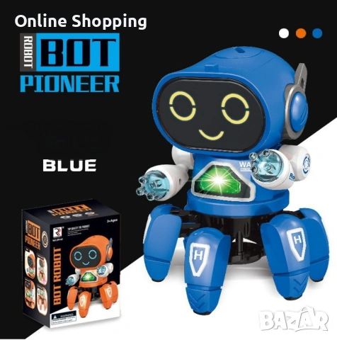 Танцуващ мини робот с LED светлини, снимка 17 - Електрически играчки - 53287144