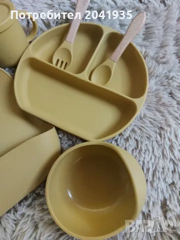 Бебешки комплект за хранене , снимка 3 - Прибори, съдове, шишета и биберони - 48990660