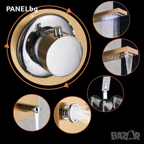 Хидромасажен душ панел Албион,лед осветление и дисплей-БЕЗПЛАТНА ДОСТАВКА, снимка 6 - Душове - 35555832