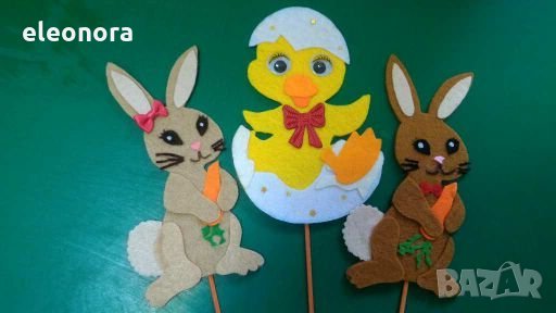 Ръчно изработени зайчета от филц, снимка 6 - Други - 27881358