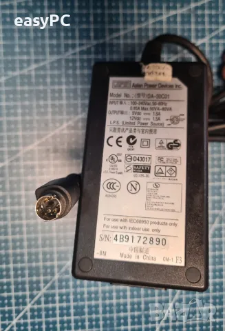 Оригинален захранващ адаптер ASIAN POWER DEVICES INC. DA-30C01, снимка 6 - Друга електроника - 47837761