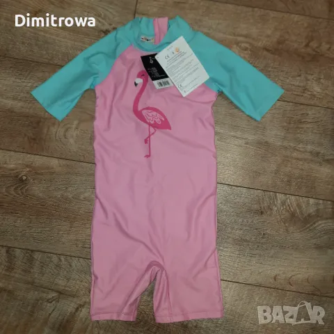 р-р 110-116см детски цял бански с UV защита за момиче