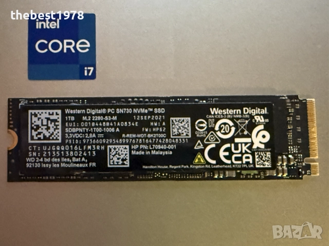 1TB 1000GB SSD NVMe Gen 3x4/100% Здраве WD Black SN730