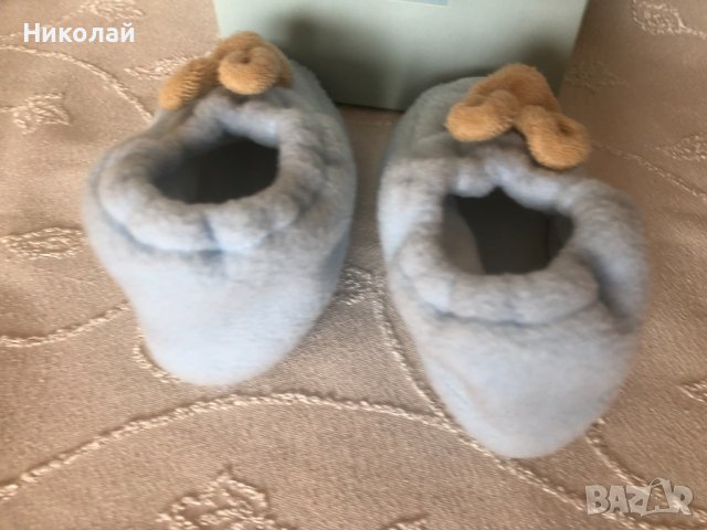 Маркови бебешки пантофи Зайче, Trousselier, 0-2 г., био памук, френски, унисекс, престижен подарък, снимка 12 - Бебешки обувки - 43058673